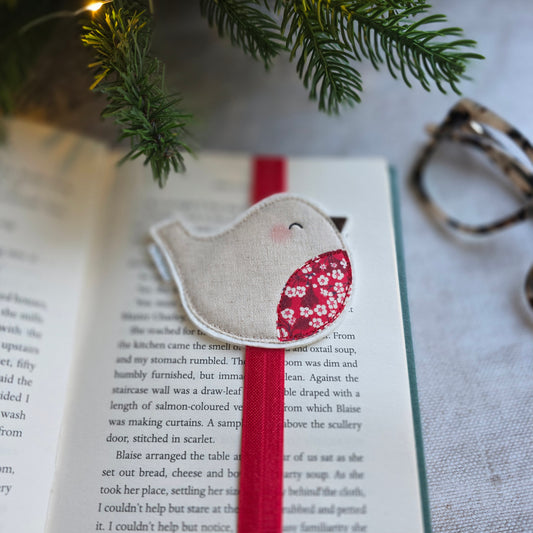 Rosy-cheeked Robin Bookband - Liberty Floral