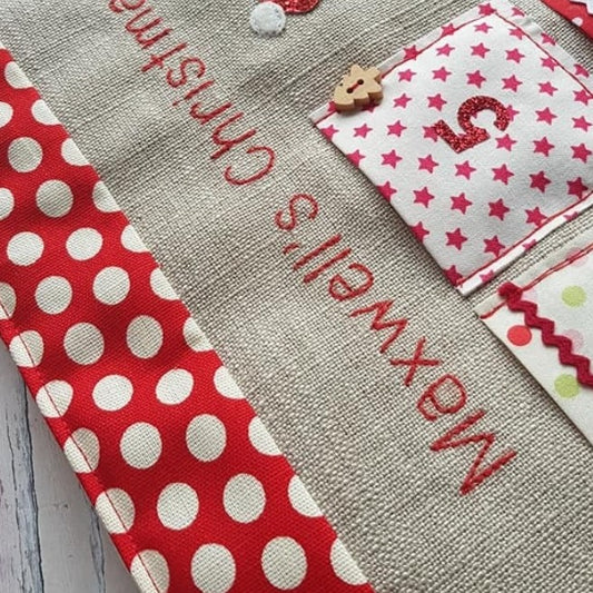 Stitched Lettering Upgrade - Christmas Countdown Calendar