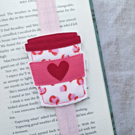 Bookband - Loveheart Latte Bookband