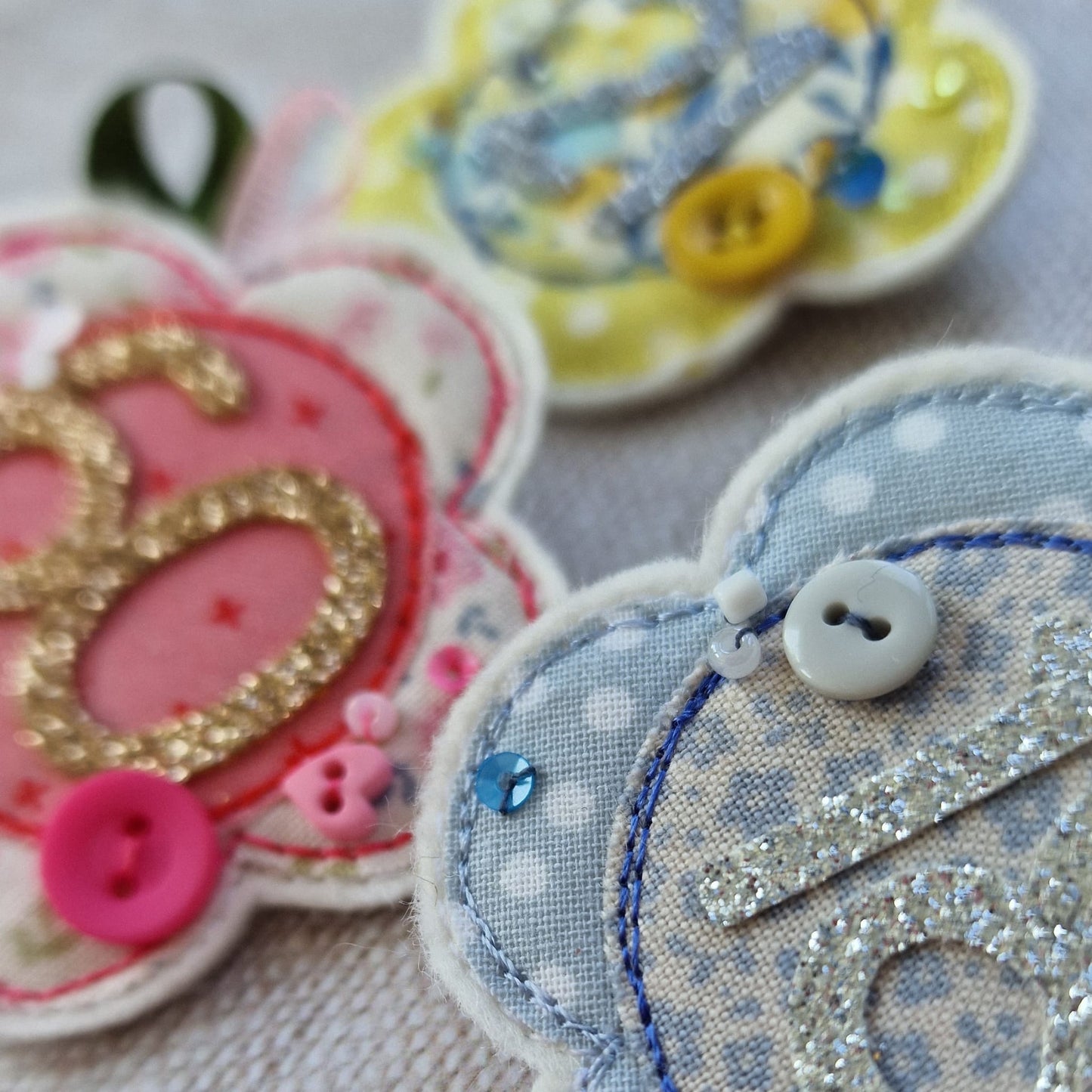 Flower Birthday Badge Hand Sewing Kit