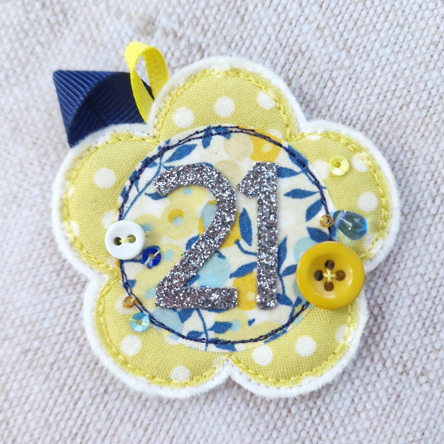 Flower Birthday Badge Hand Sewing Kit