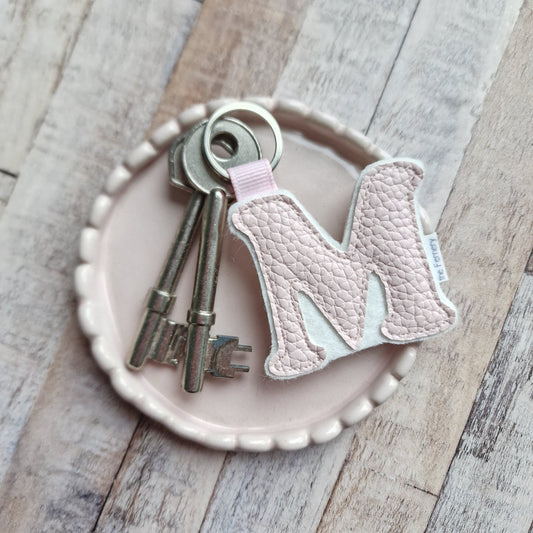 Leatherette Initial Keyring