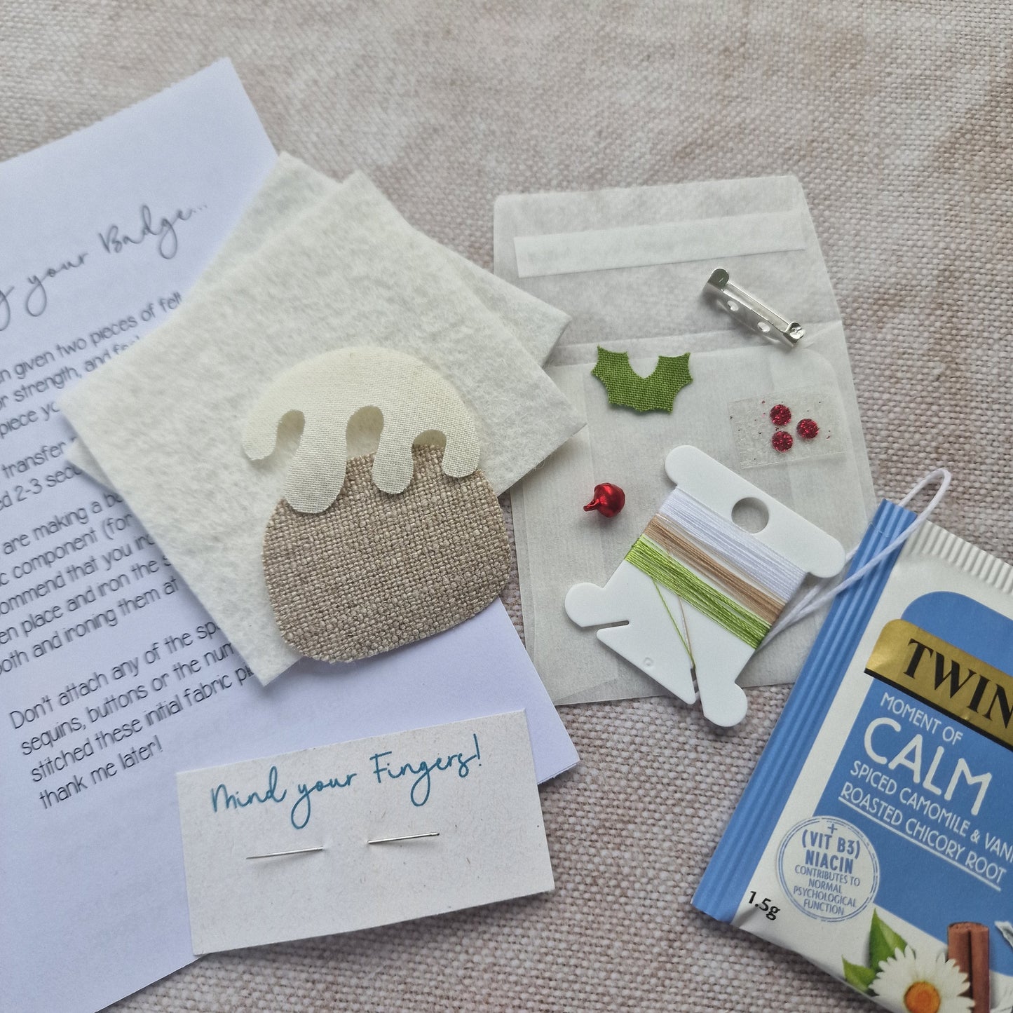 Make Your Own Figgy Pudding Hand Sewing Kit