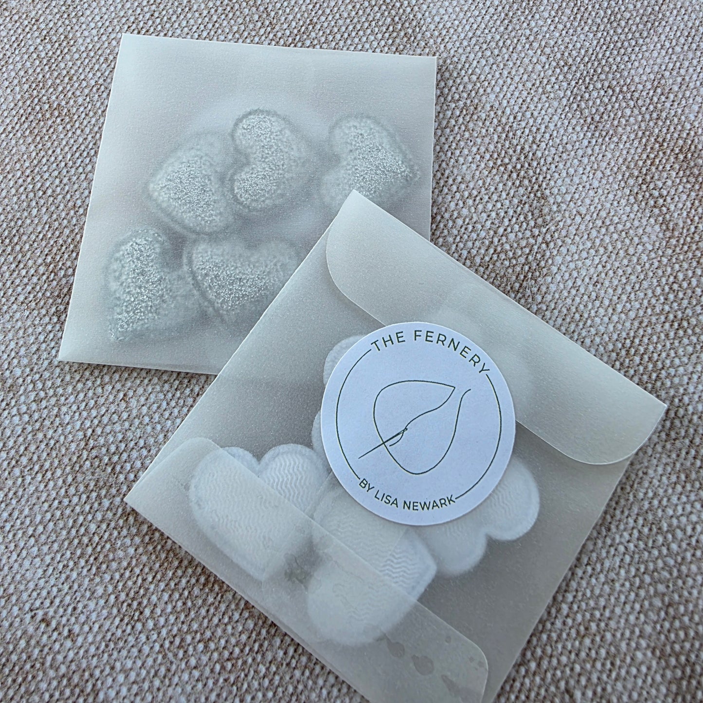 Silver Glitter Heart embellishment