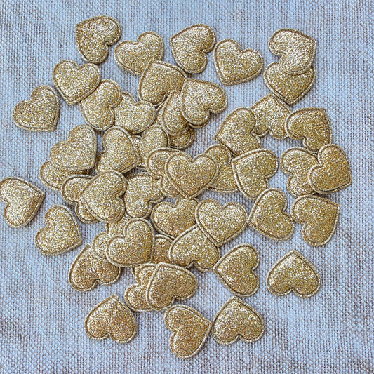 Gold Glitter Heart embellishment