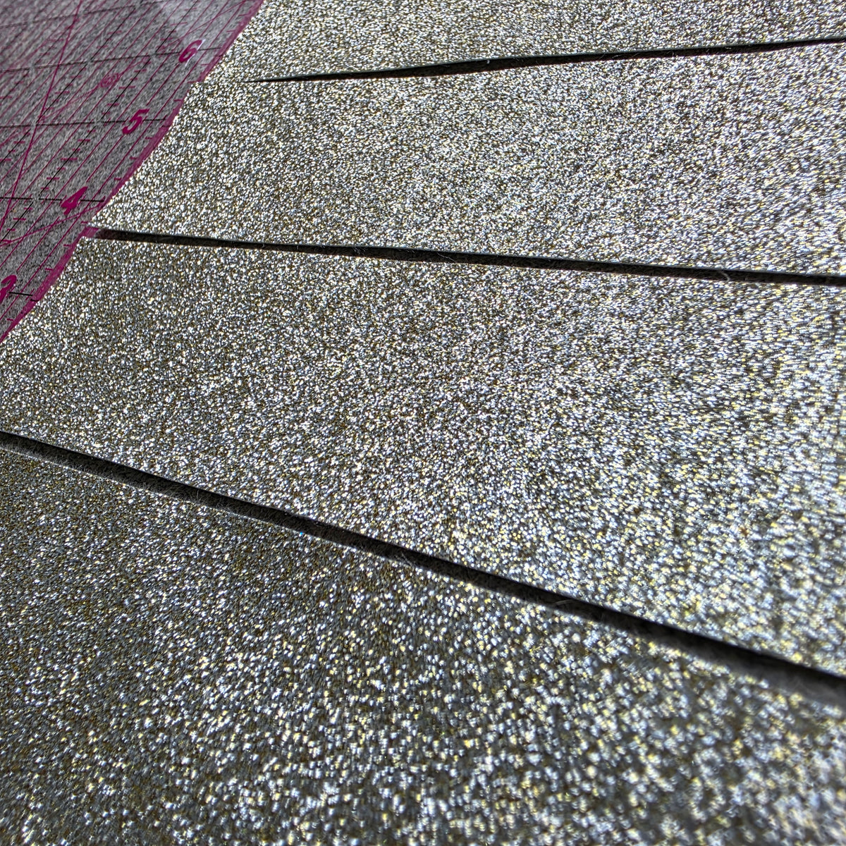 Champagne Glitter fabric remnants