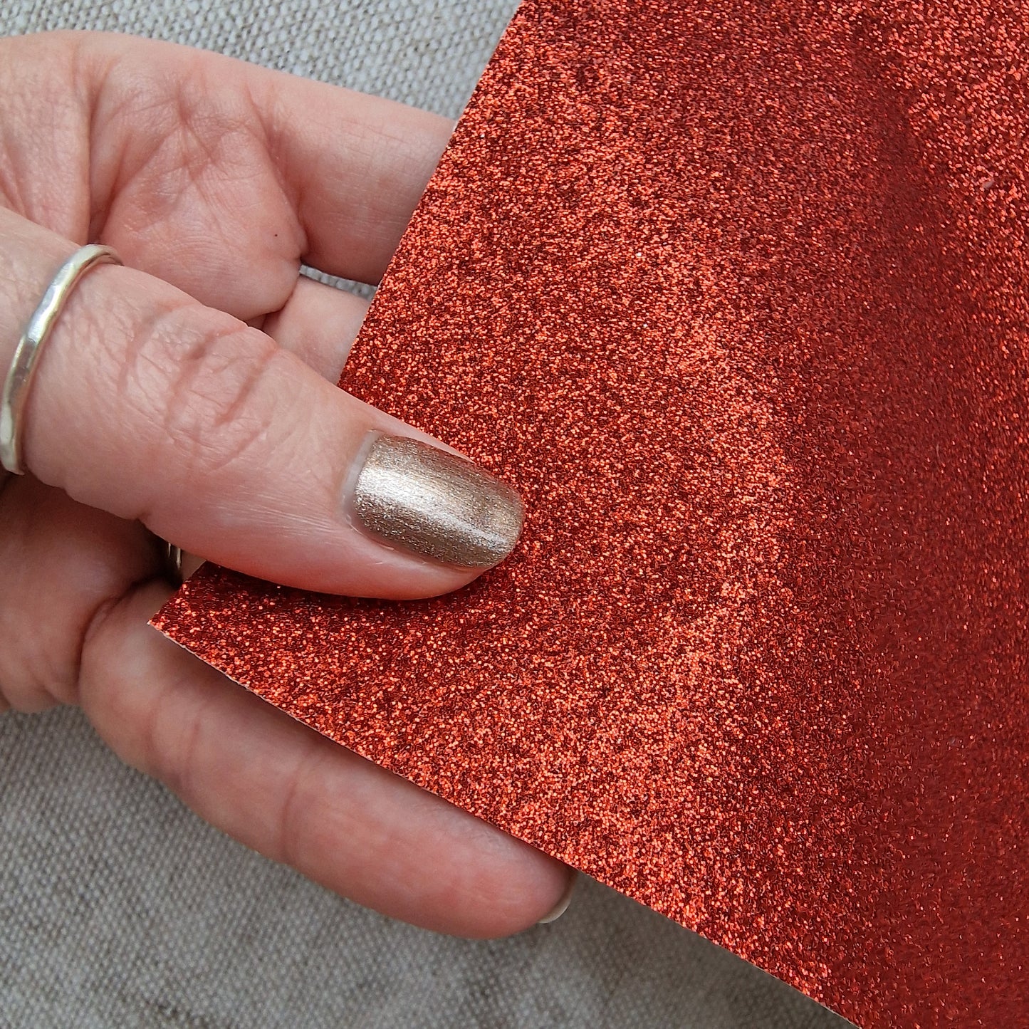 Glitter Fabric - Red