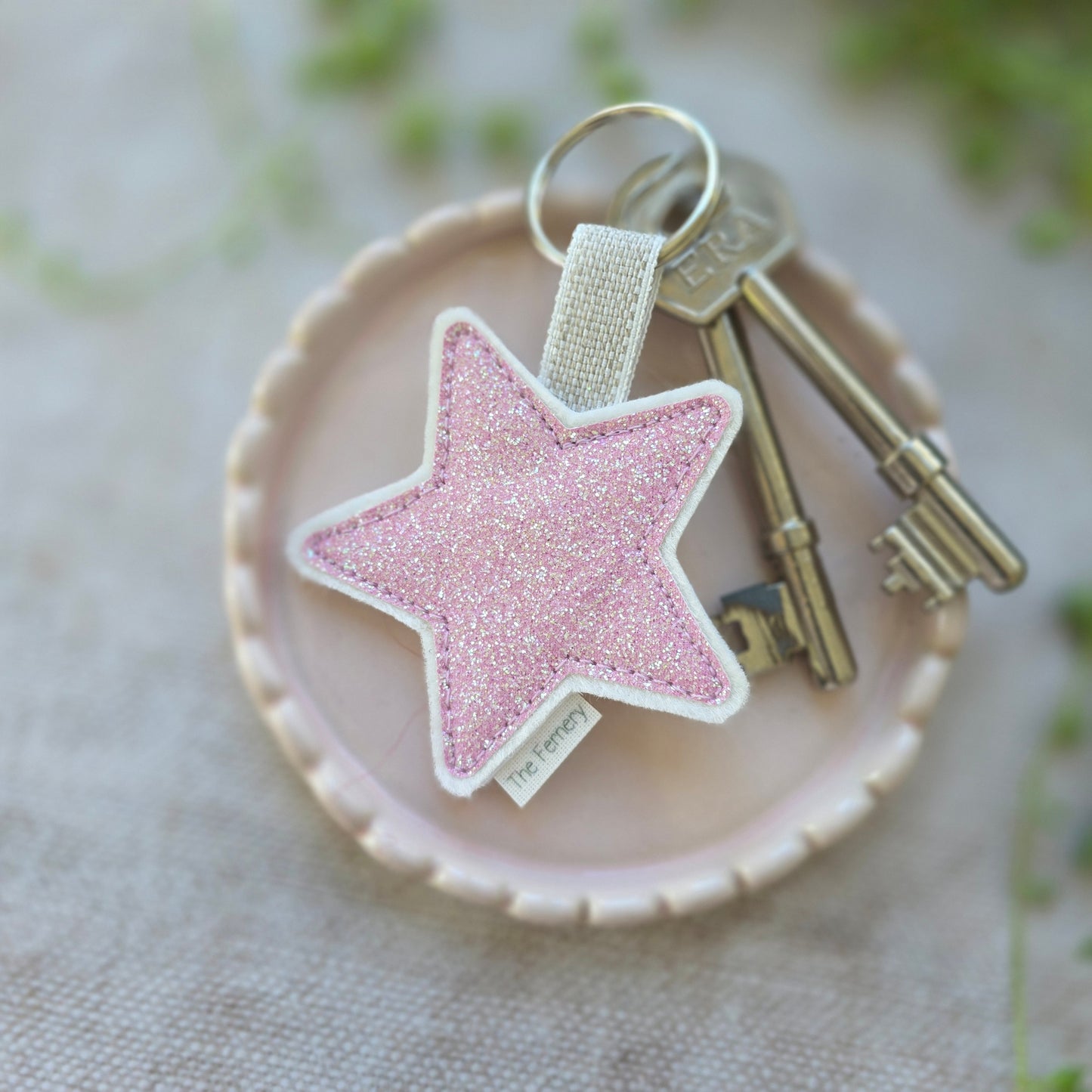 Sparkly Star Keyring - nine colours