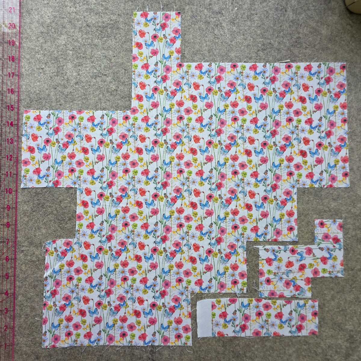 poppy fabric remnant