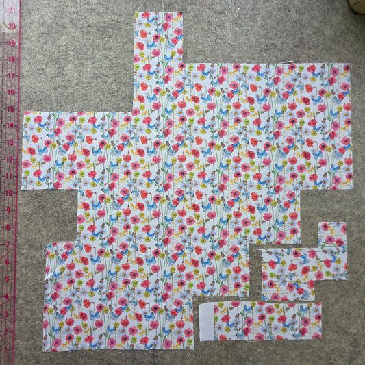 poppy fabric remnant