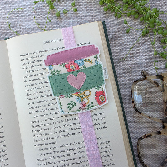 Liberty print Coffee Cup Bookband, Ready to Post