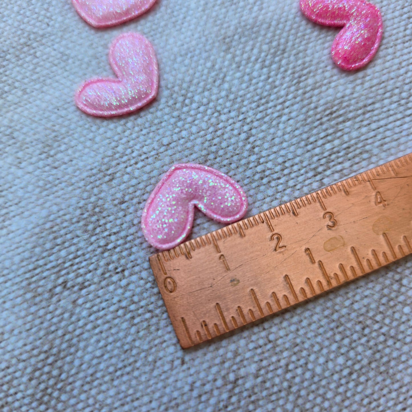 Pink Glitter Heart Mix embellishment
