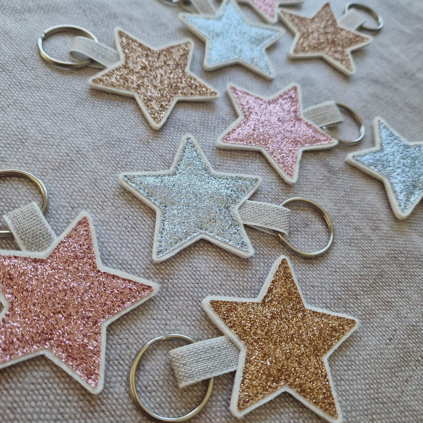 Sparkly Star Keyrings