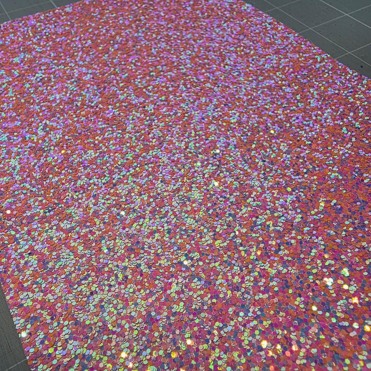 Pink Chunky Glitter Fabric DESTASH (4)