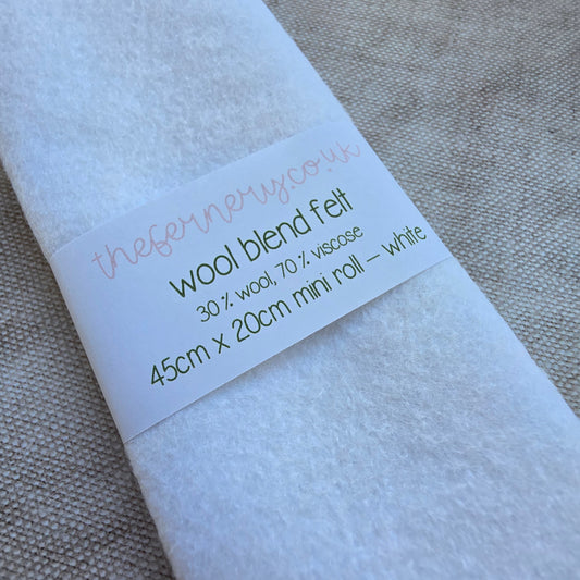 Wool Blend Felt - Winter White