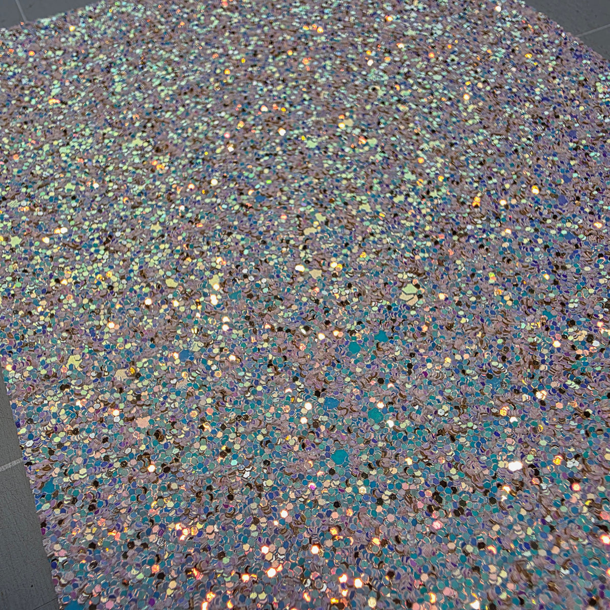 pink / Lilac Super Chunky Glitter Fabric DESTASH (2)