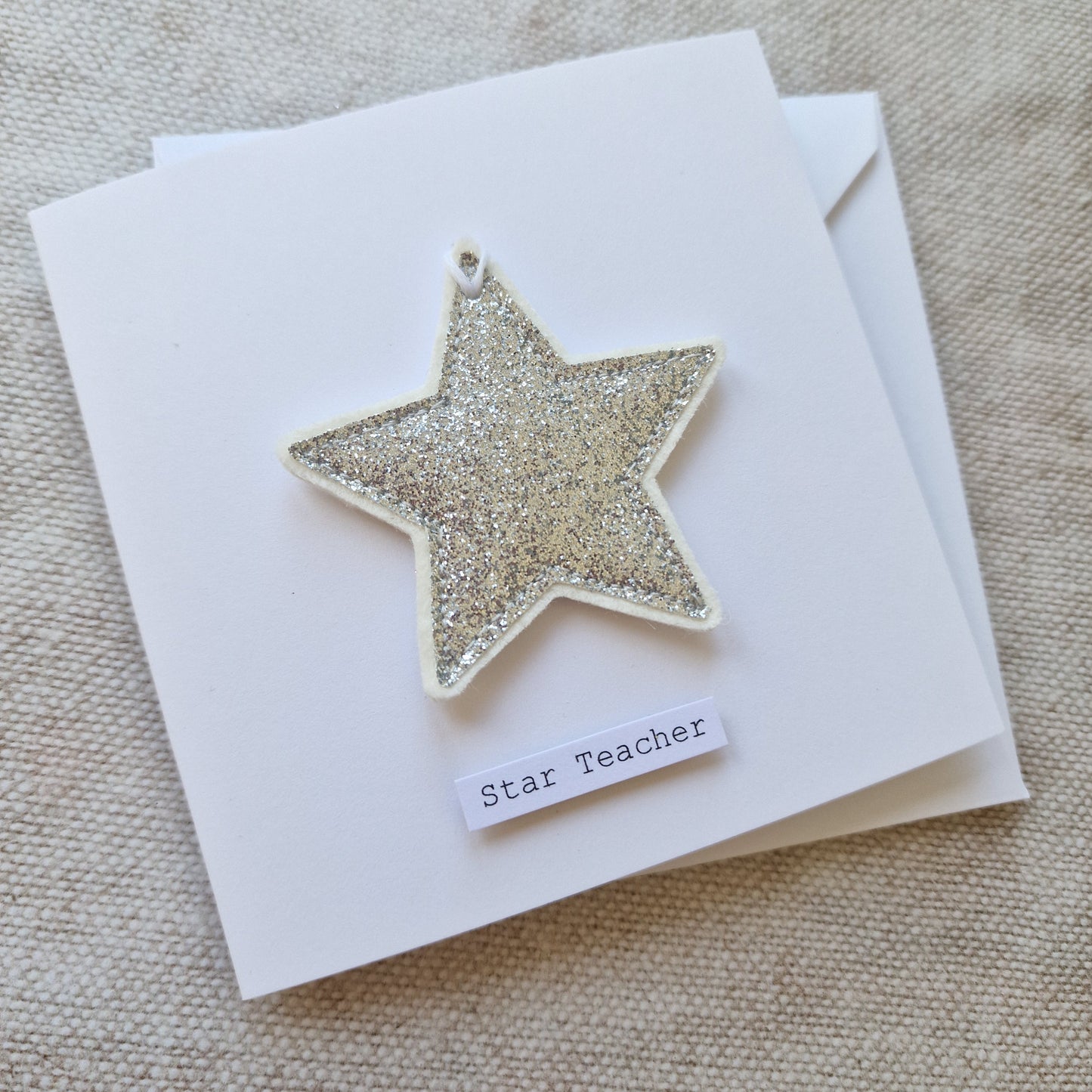 Star Teacher Sparkly Star Cards