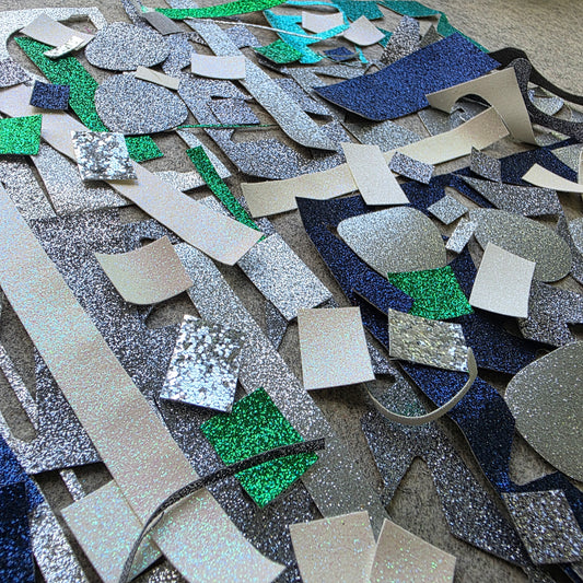 Blue glitter scrap bag