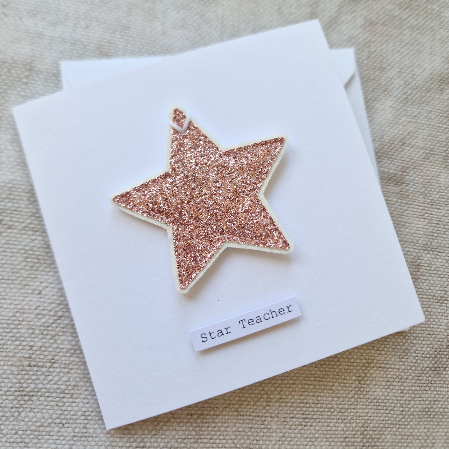 Star Teacher Sparkly Star Cards