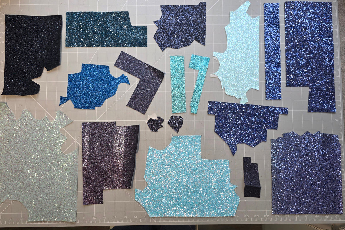 Blue glitter Remnants & Offcuts
