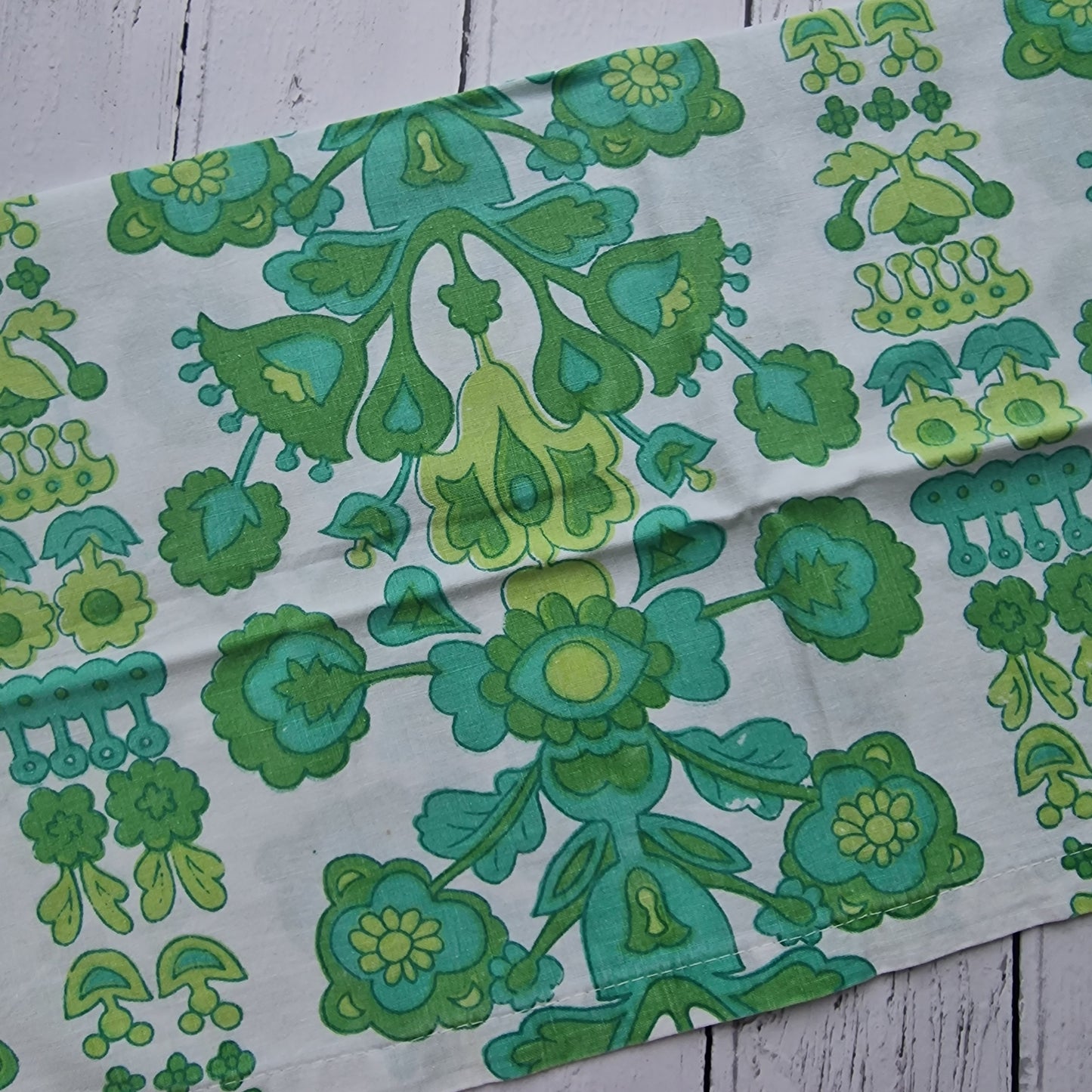Vintage Fabric / Emerald 1970's