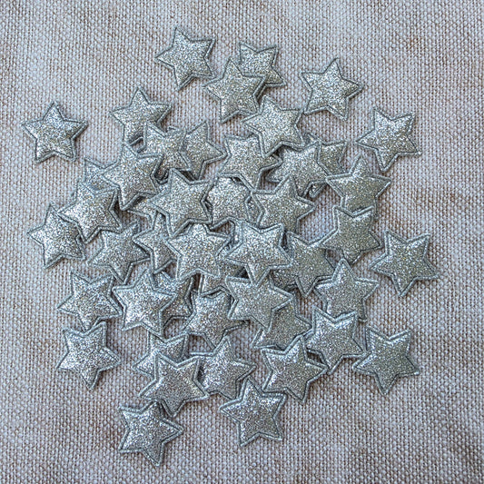 Silver Glitter Star embellishment