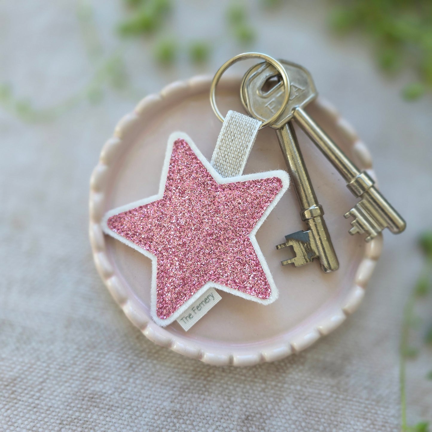 Sparkly Star Keyring - nine colours