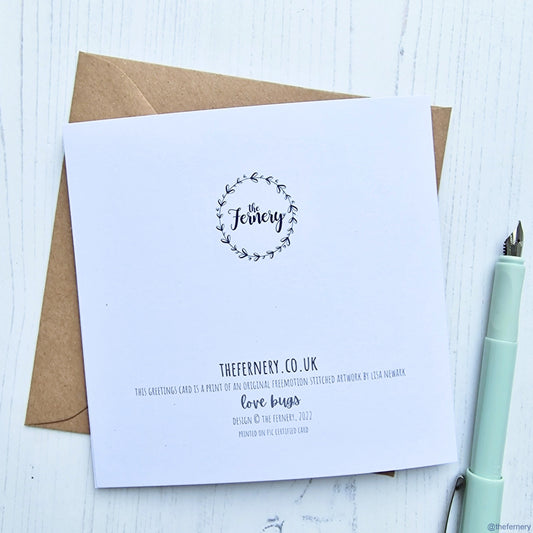 Decor - Love Bugs Printed Card