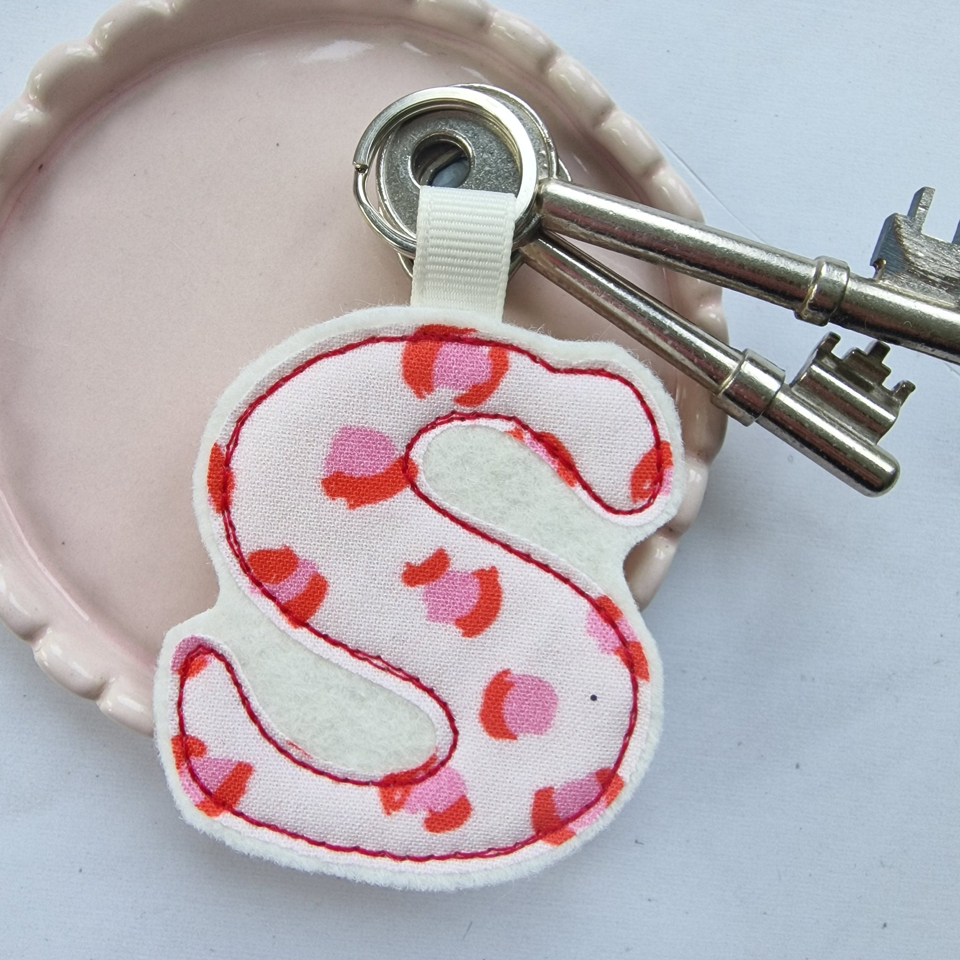 Decoration - Initial KEYRING (all Fabric Options)
