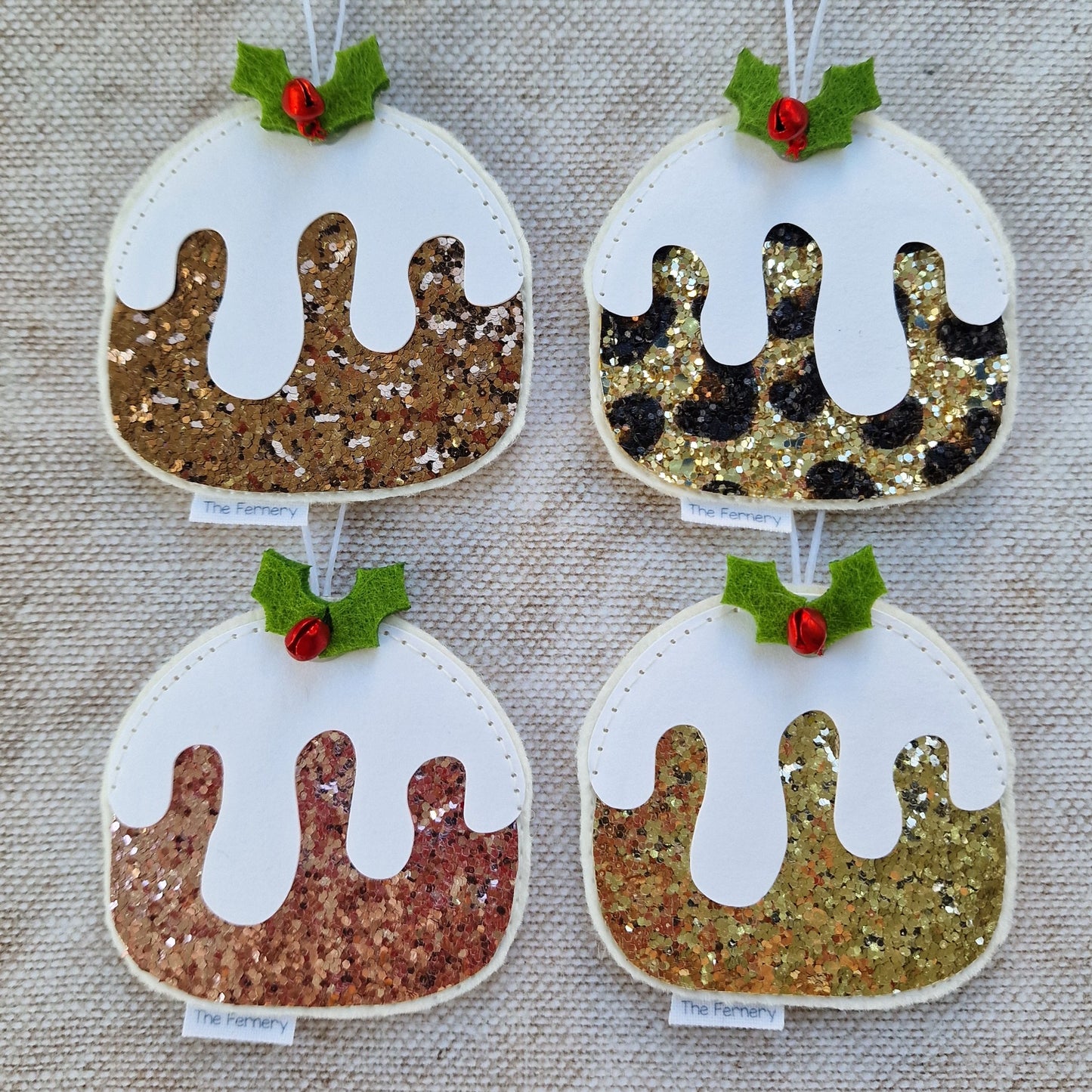 Leopard Print Figgy Pud Tree Decoration