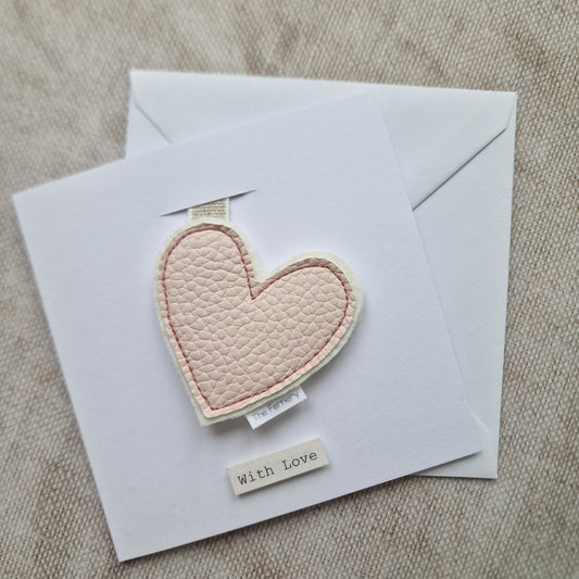 Leatherette and Glitter heart keyrings