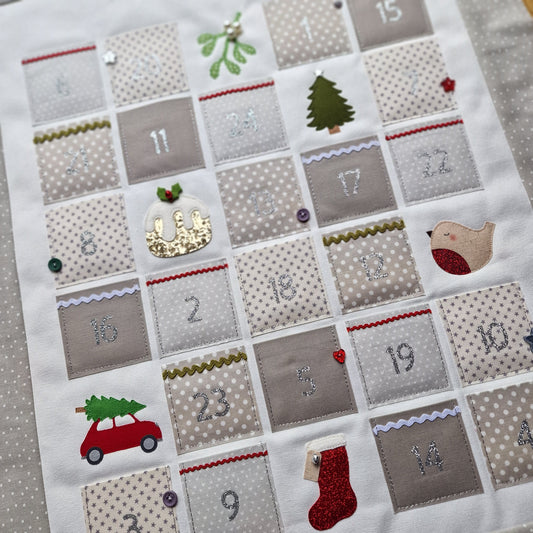 SAMPLE, SILVER Ready made Christmas Countdown Calendar