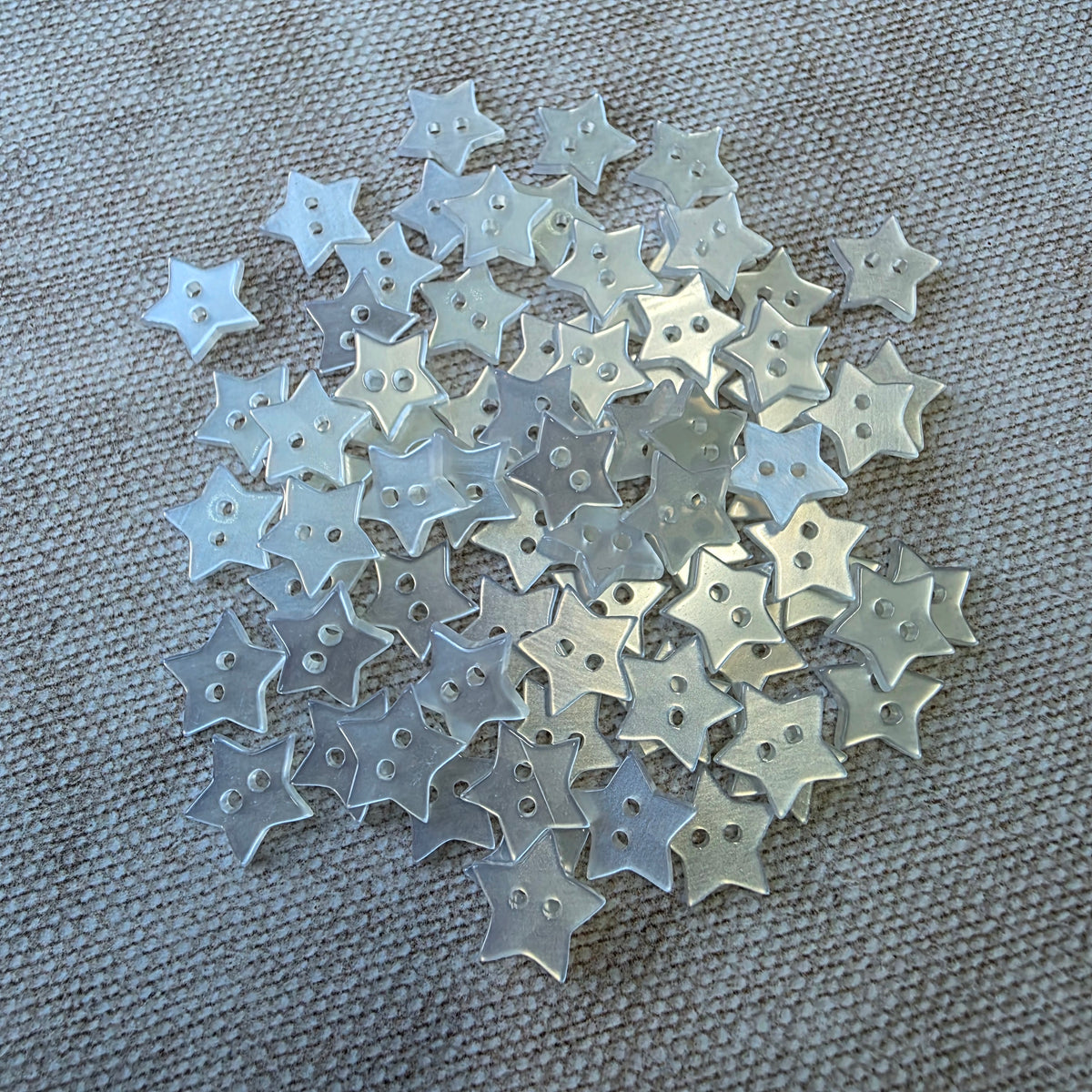 Shimmery Star Buttons