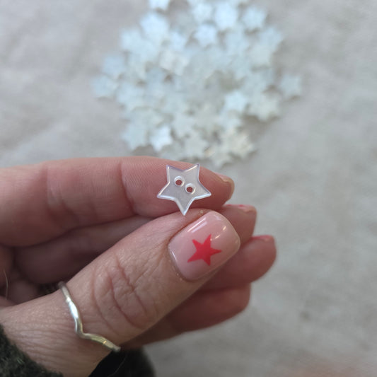 Shimmery Star Buttons