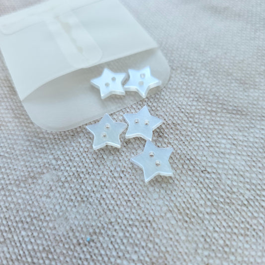 Shimmery Star Buttons
