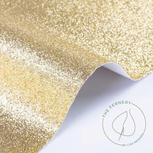 Glitter Fabric - Bright Gold