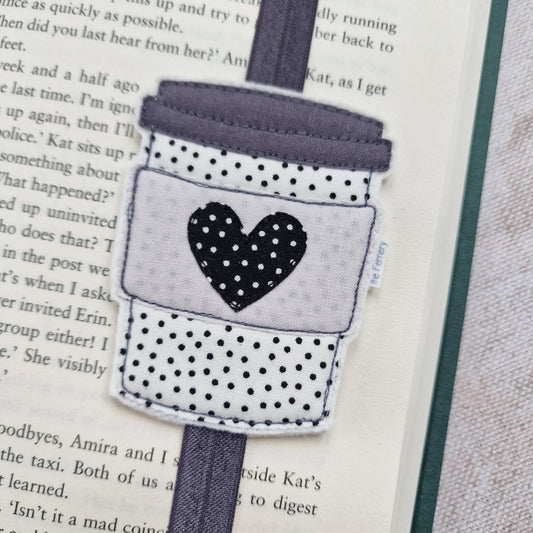 Bookband - SALE Monochrome Spot Coffee Cup Bookband