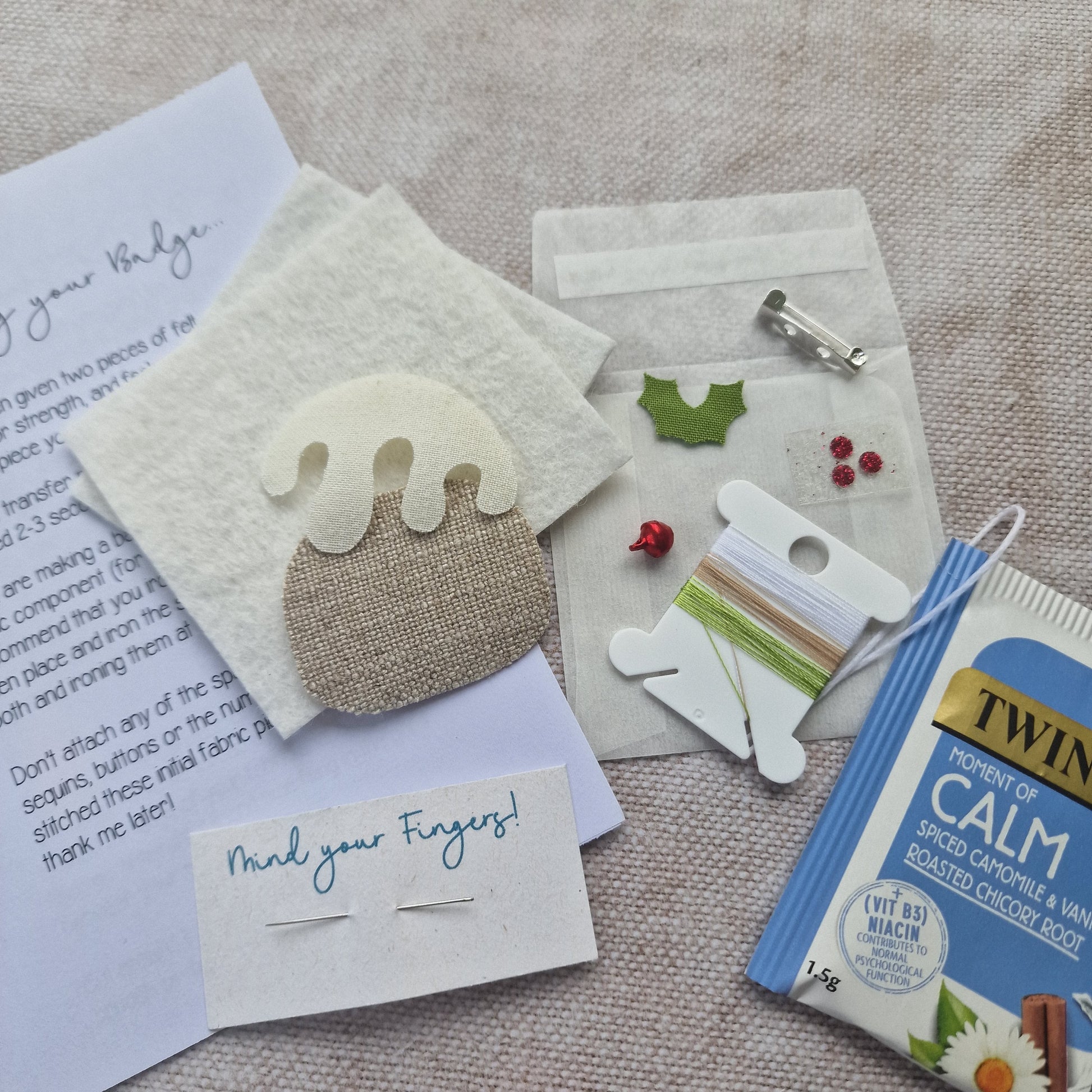 Make Your Own Figgy Pudding Hand Sewing Kit