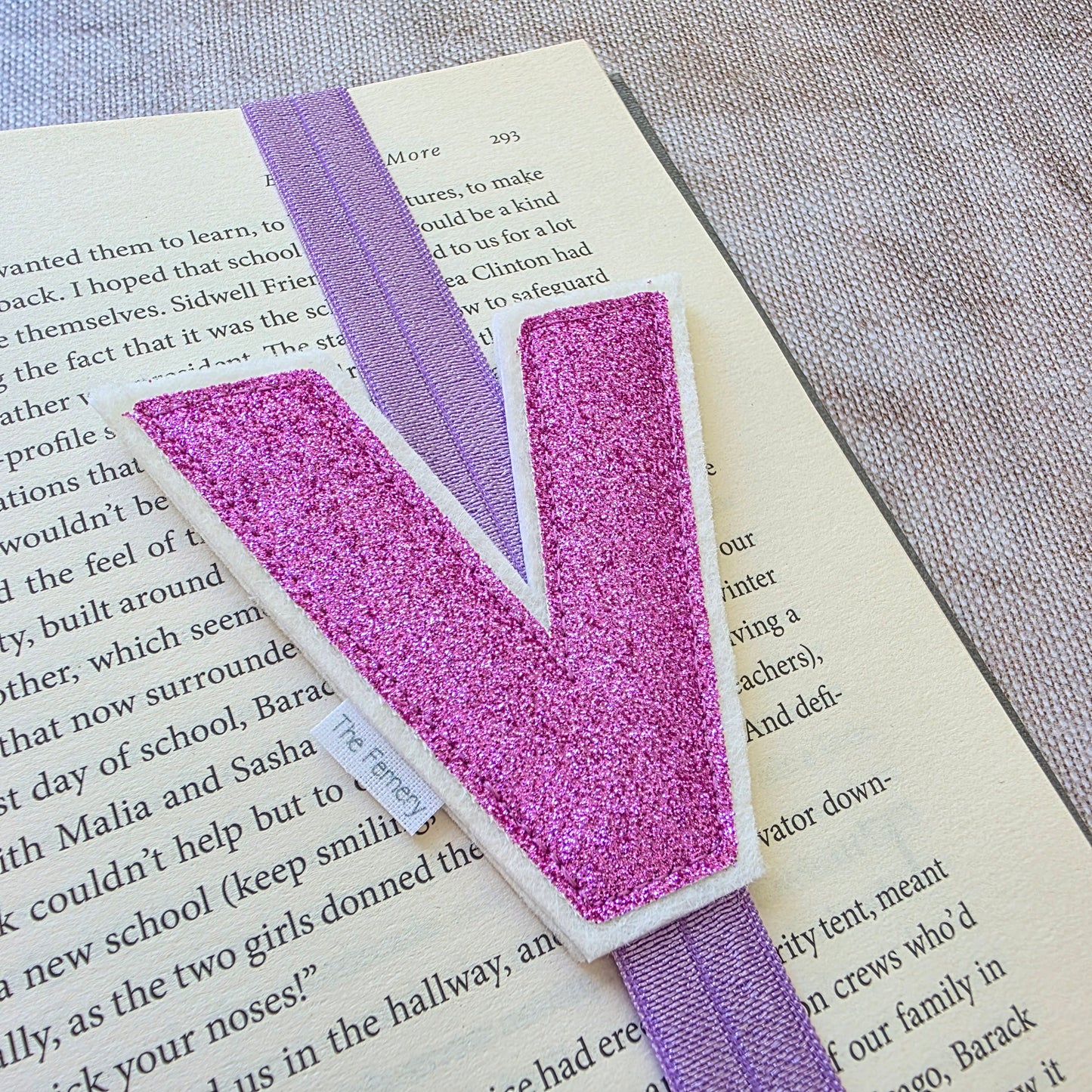Glitter Initial Bookband