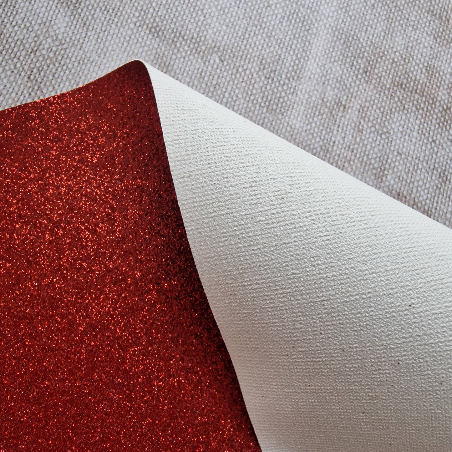 Glitter Fabric - Red