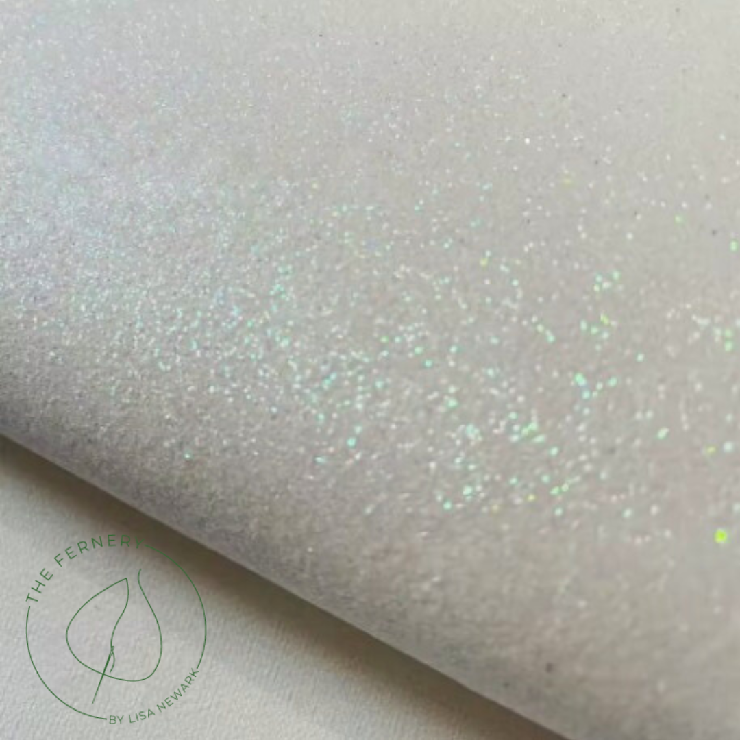 Glitter Fabric - Iridescent White