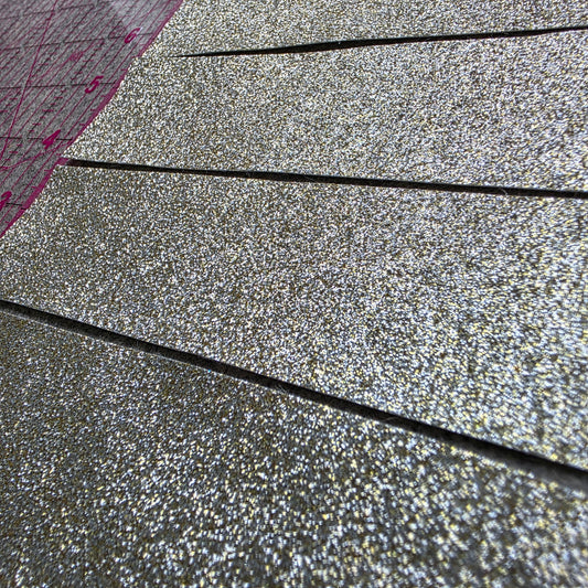 Champagne Glitter fabric remnants