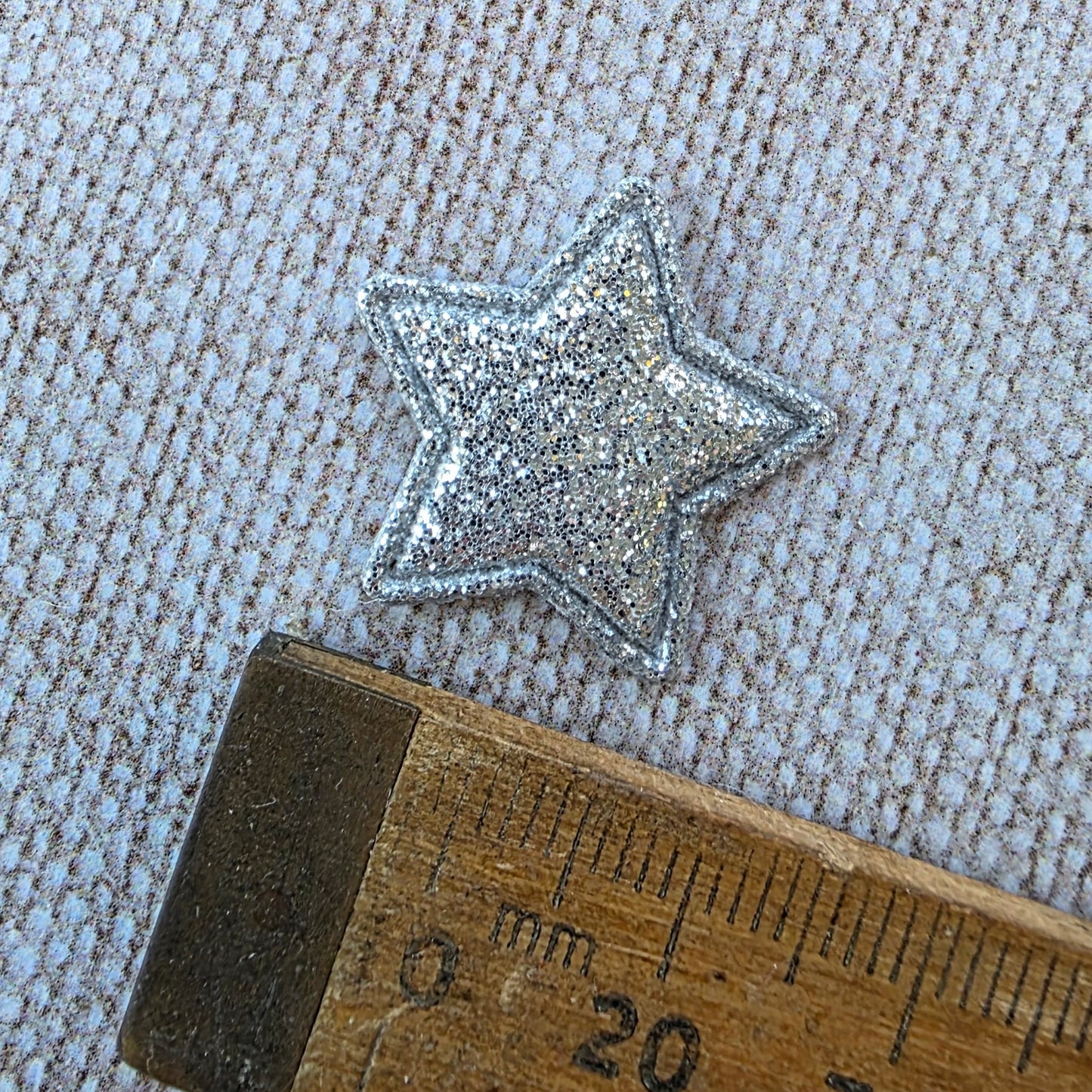 Silver Glitter Star embellishment