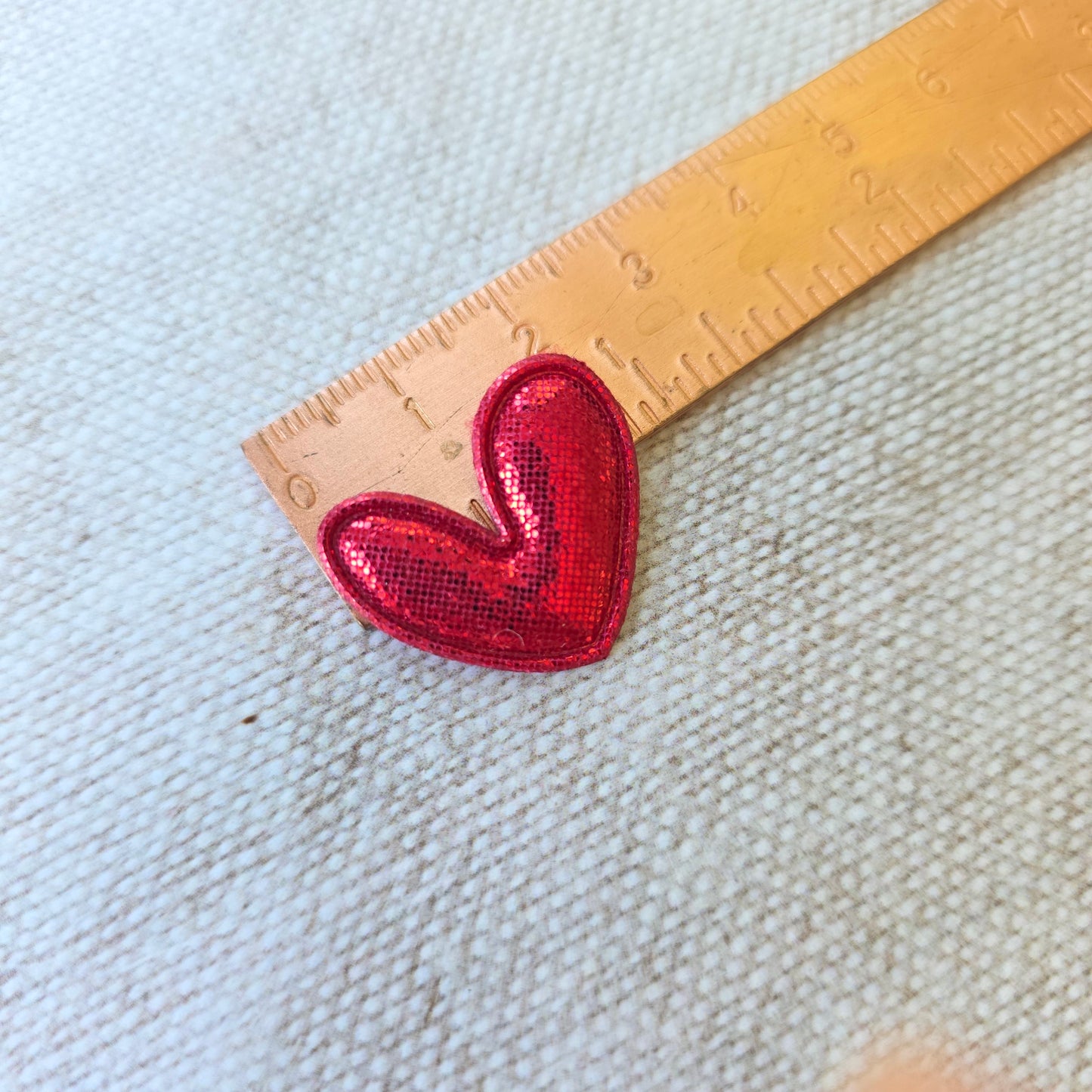 Red Shimmer Heart embellishment