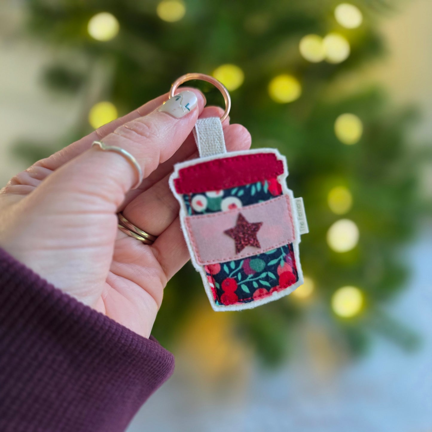 Liberty Print Coffee Cup Keyring