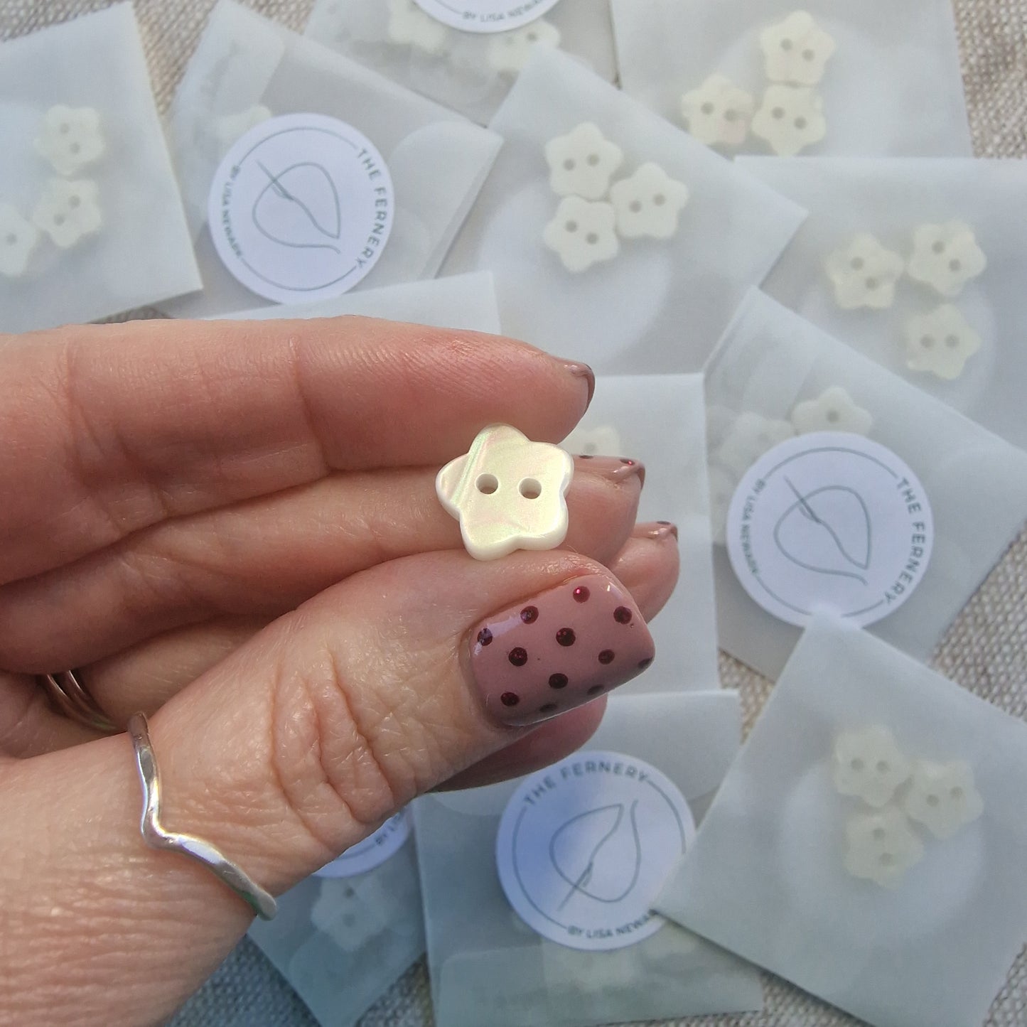 Pearl Flower Buttons
