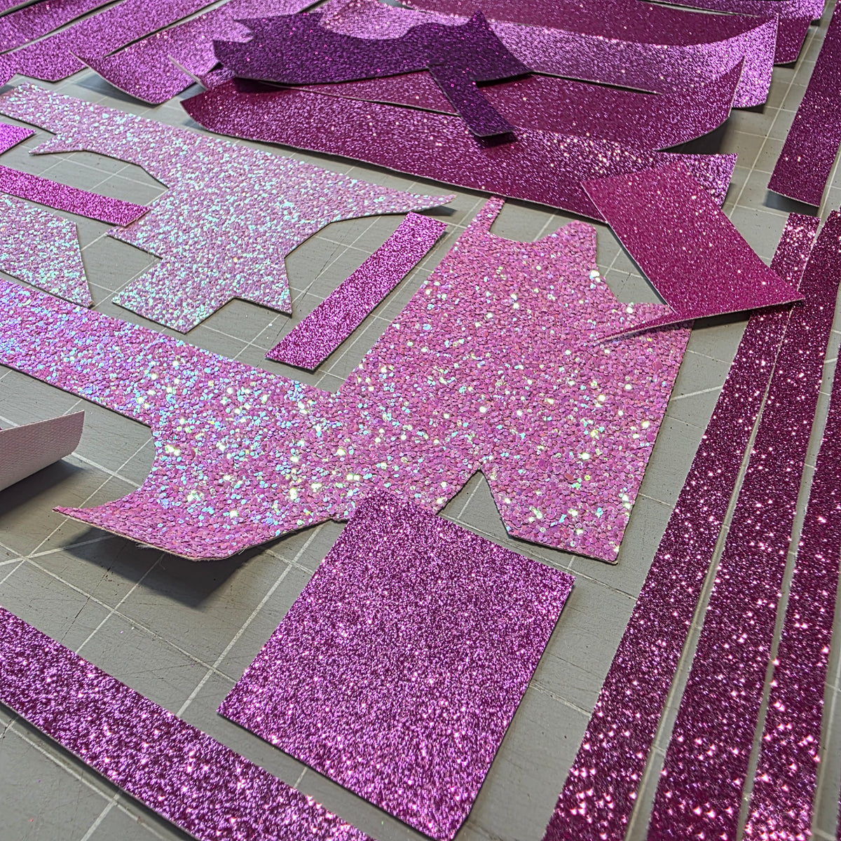 Violet glitter Remnants & Offcuts