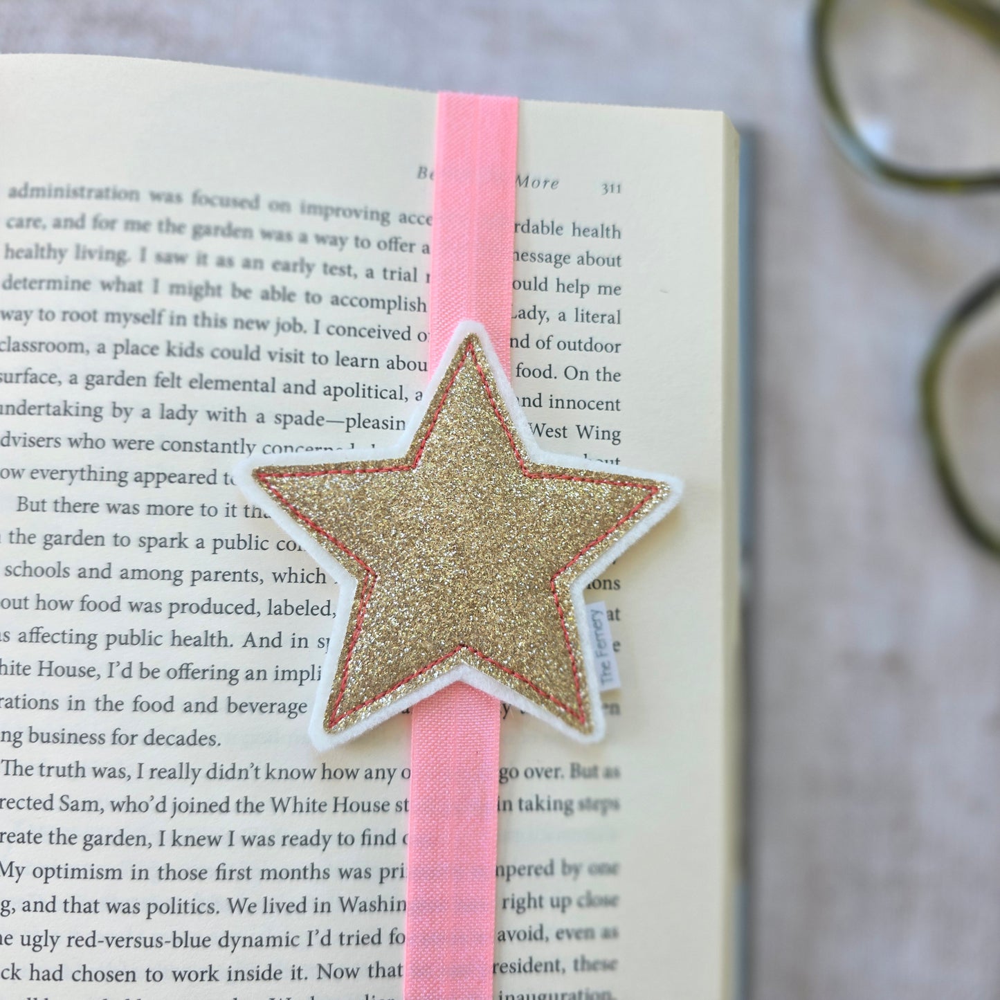 Sparkly Star Bookband SAMPLE pink / pink