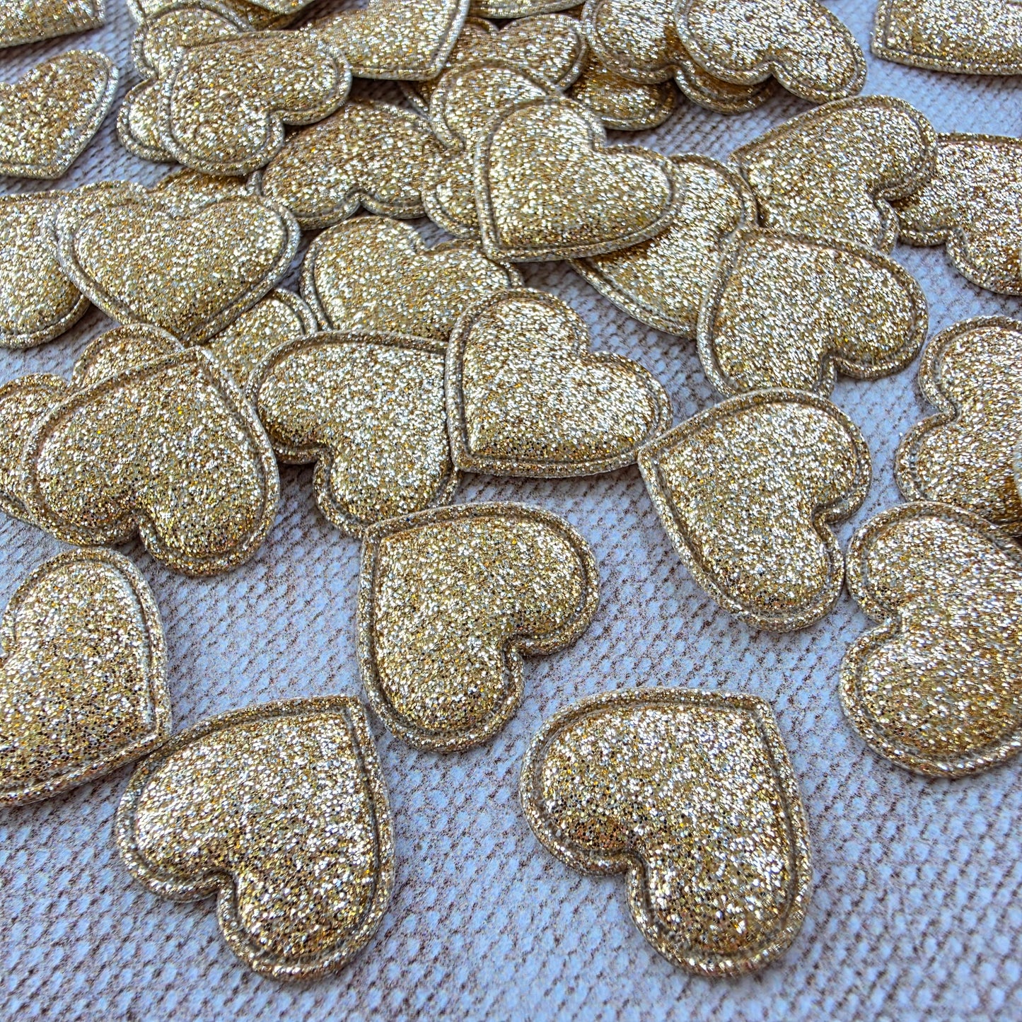 Gold Glitter Heart embellishment