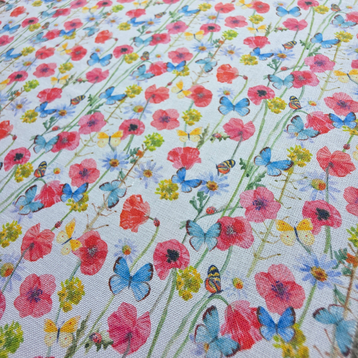 poppy fabric remnant